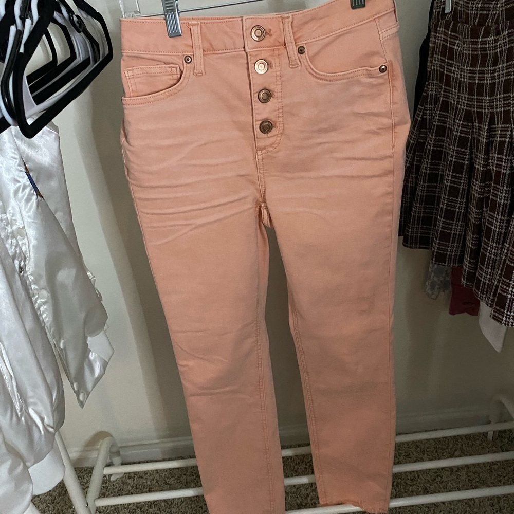 Lauren Conrad peach high waisted jeans